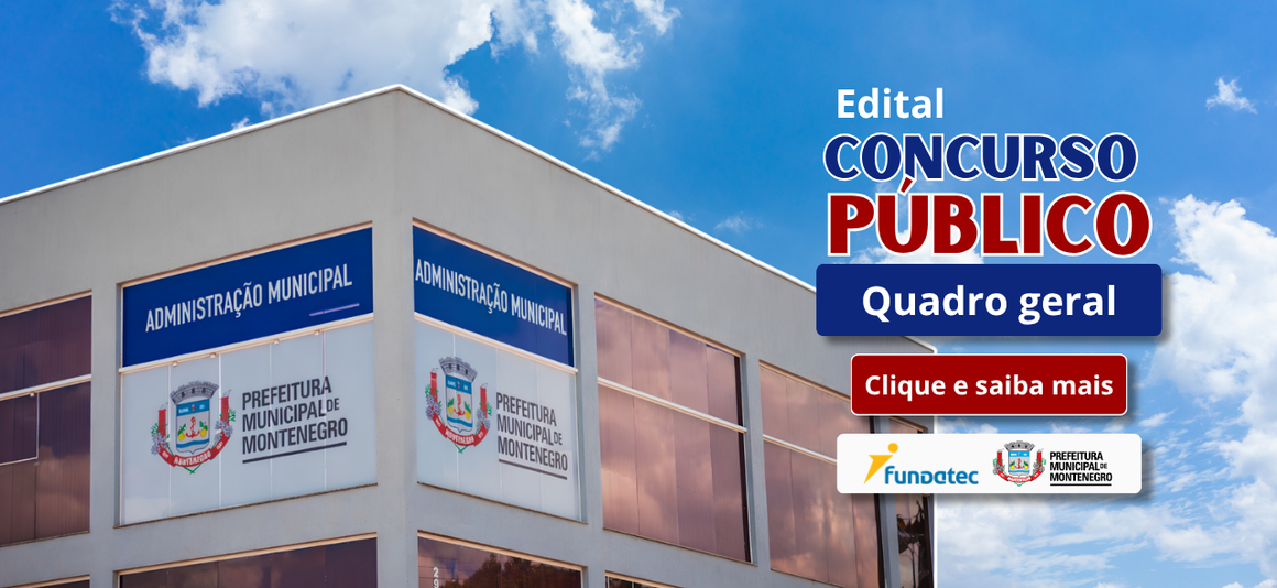 Concurso Público Quadro Geral 2026