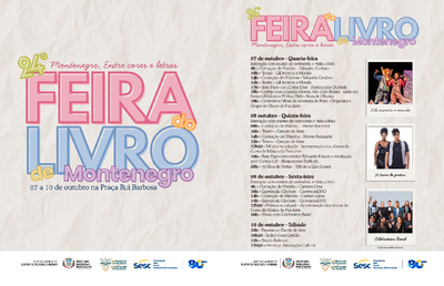 Feira do Livro terá programação cultural na Praça
