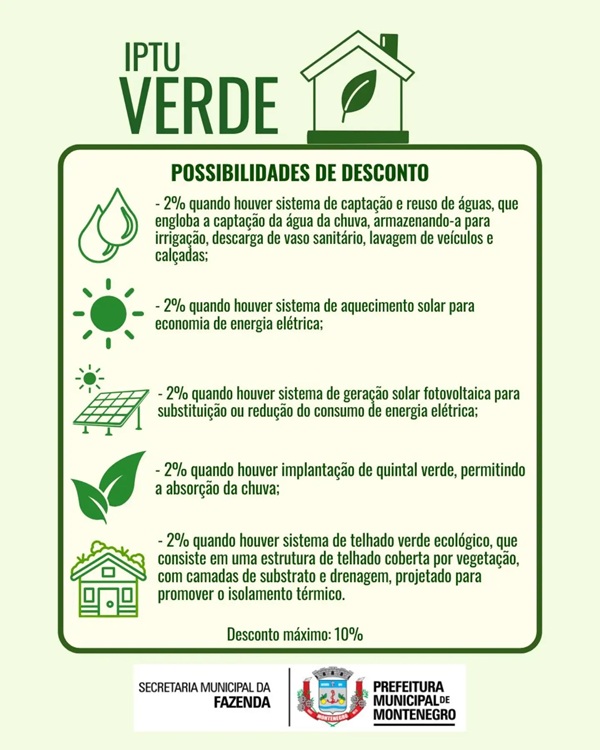 IPTU Verde garante descontos e incentiva práticas sustentáveis