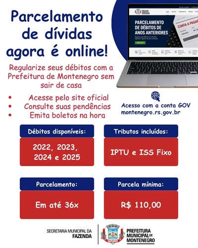 Parcelamento de dívidas com a Prefeitura já pode ser feito pela internet