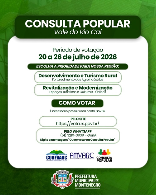 População pode ajudar a garantir verbas na Consulta Popular