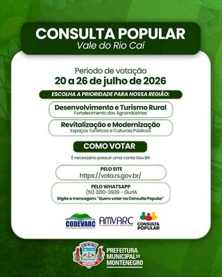 População pode ajudar a garantir verbas na Consulta Popular