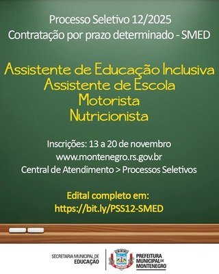 Prefeitura abre seleção para 139 vagas na Educação