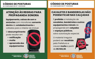 Prefeitura vai recolher cavaletes de propagando nas calçadas e multar os donos