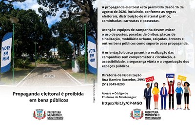 Propaganda eleitoral é proibida em bens públicos