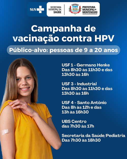 Prorrogada campanha de vacinação contra o HPV