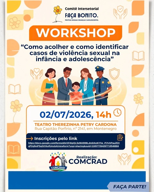 Workshop aborda casos de violência sexual contra crianças e adolescentes