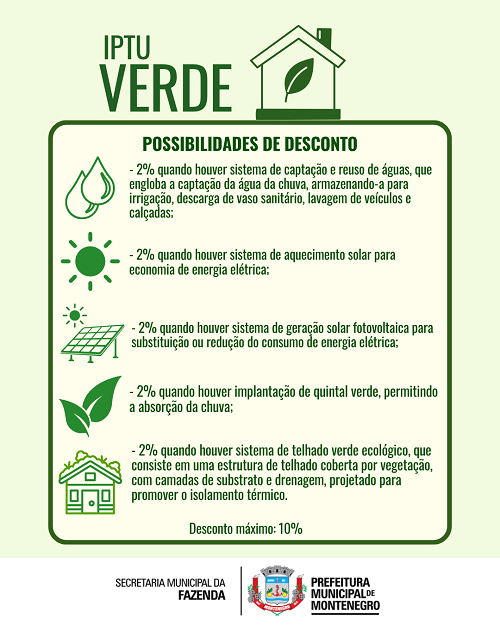 Prazo para solicitar desconto do IPTU Verde termina em 30 de setembro